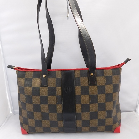 FENDI Handbags - VINTAGE UPCYCLED FENDI LARGE TOTE BAG